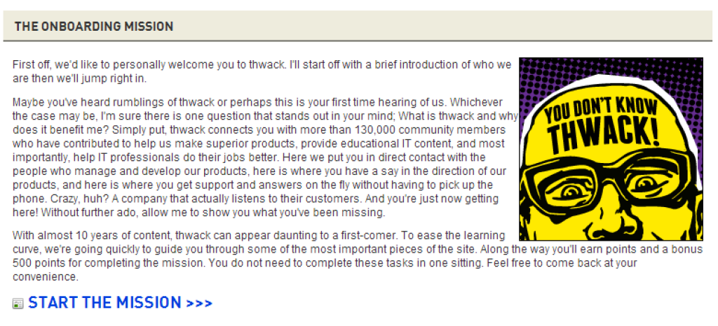 Thwack Onboarding